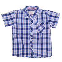 Camisa Manga Corta Estampado Escoces