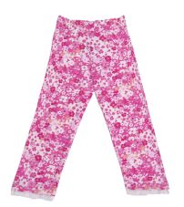 Pescadora de Lycra Estampado Floreado con Encaje