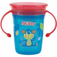 Vaso Antiderrame 360 Wonder Con Asas Mono y Palmeras