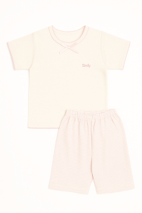 Pijama Veranos Remera Manga Corta y Short con Moño