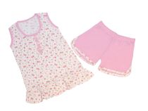 Pijama Verano Remera Musculosa y Short Estampado Flor