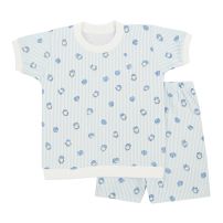 Pijama Verano Remera Manga Corta y Short Estampado Rayado y Juguetes