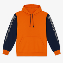 Buzo de Algodon Frizado con Capucha Estampado Dragones en la Espalda