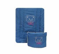 Acolchado de Cuna con Chichonera Reversible Oso Bordado - Esoces