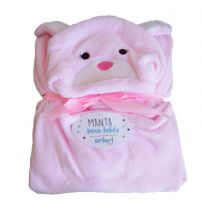 MANTA POLAR OSO CON CAPUCHA