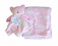 MANTA POLAR CON MANTITA Y MUÑECO MANTA DE APEGO