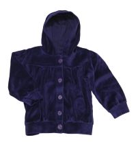 Campera de Plush con Capucha y Botones