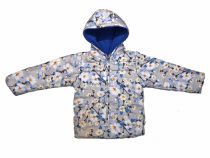 Campera Estampada con  Capucha Silver y Polar