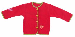 Campera Saquito de Polar Bordado Corazon