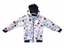 Campera con Capucha Friza Estampada 