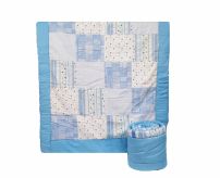 Acolchado Cuna Funcional con Chichonera Estampado Patchwork 