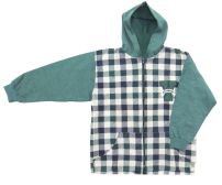 Camisacos con Capucha Estampado Cuadros con Bordado College