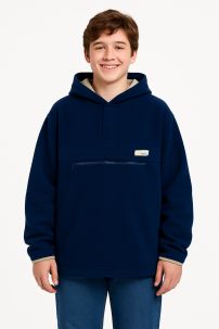 Buzo Super Polar Con Capucha- Bolsillo Frontal Con Cierre 