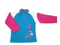 Buzo Polar con Cierre Bordado Flores y Detalles en Acetato