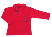 Buzo de Polar Bordado con Cuello Cruzado y Broche 