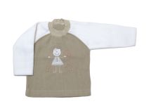 Buzo Polar Bordado Nena y Flores