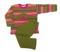 Conjunto Jogging Buzo Rayado con Flor Bordada y Pantalon