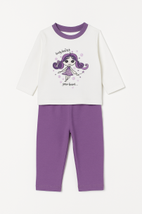 Conjunto Jogging Buzo Estampado Nena y Pantalon