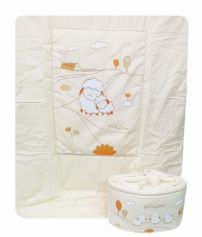 Acolchado Cuna Funcional con Chichonera con Ovejas Bordadas