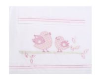 Sabana Algodón Bordada Alta Calidad Catre Moises Estampado Pajarito 