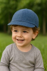 Gorro Cap Visera de Jean Forrado Con Elastico