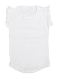 Body Manga Corta con Volado en el Cuello