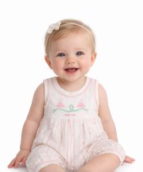 Enterito sin Mangas Bordado Velero Estampado Soga