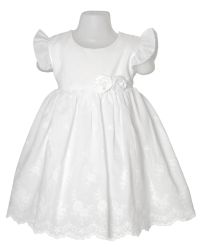 Vestido Bautismo Broderie Con Mangas 