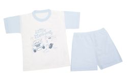 Pijama Verano Remera Manga Corta y Shot Estampado Auto Little Mechanic