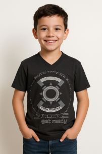 Remeras Manga Corta Estampado Circulo Get Ready