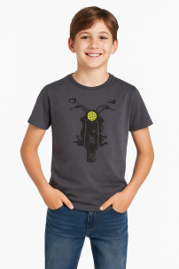 Remera Manga Corta Estampado Moto