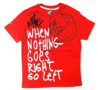 Remera Manga Corta Estampado When Nothing Goes Right Go Left