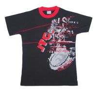 Remera Manga Corta Estampado con Costuras