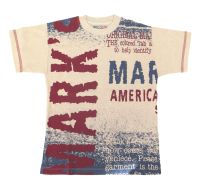 Remera Manga Corta Estampado Salpicado Pintura