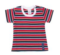 Remera Manga Corta Rayada