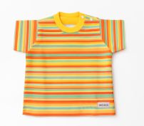 Remera Manga Corta Estampado Rayado