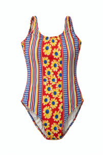 Malla Entera Estampado Margarita - Cuadrille - Rayas