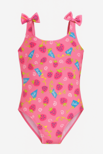 Malla Entera Estampado Frutillas 