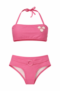 Malla de 2 Piezas Bordado Flor