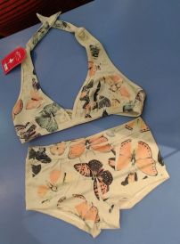 Bikini Malla 2 Piezas Estampado Mariposa
