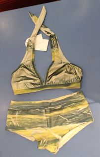 Bikini Malla 2 Piezas Estampado Rayas