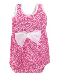 Malla Entera Estampado Flor con Ajuste en la Cintura