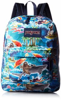  Jansport Mochila Superbreak (Modelo Clasico) 1 cierre principal y 1 bolsillo frontal COLOR "multi wet sloth"