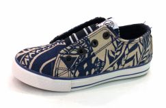 Zapatilla Tela Con Elástico Estampado 