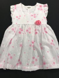 Vestido Plumeti Estampado Sin Manga