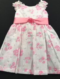 Vestido Plumeti Estampado Sin Manga 