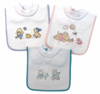 Babero Algodon Toalla Con Impermiable Estampado Velcro