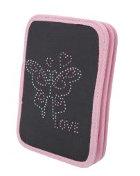 Cartuchera de 2 Pisos de Tela con Tachas