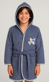 Salida de Baño Bata de Toalla con Capucha Lisa