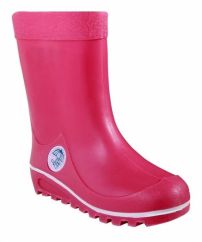 BOTA LLUVIA sin Puño o cuello fucsia claro